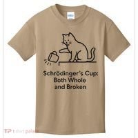 Schrodingers Cup Black Cat Funny Physics Pun Minimalist Kids T-Shirt thumb 0