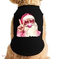 Santa Claus Blowing Sunglasses Christmas Doggie Tank thumb 0