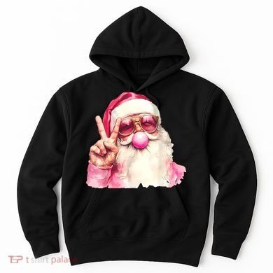 Santa Claus Blowing Sunglasses Christmas Hoodie