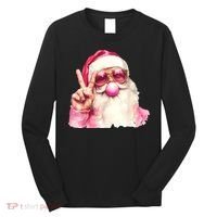 Santa Claus Blowing Sunglasses Christmas Long Sleeve Shirt thumb 0