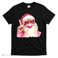 Santa Claus Blowing Sunglasses Christmas T-Shirt thumb 0