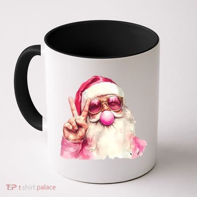 Santa Claus Blowing Sunglasses Christmas Coffee Mug