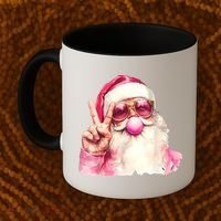 Santa Claus Blowing Sunglasses Christmas Coffee Mug thumb 2
