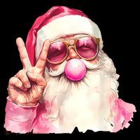 Santa Claus Blowing Sunglasses Christmas Women's Hoodie thumb 2