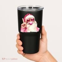 Santa Claus Blowing Sunglasses Christmas Tumbler thumb 2