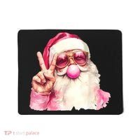 Santa Claus Blowing Sunglasses Christmas Mousepad thumb 0