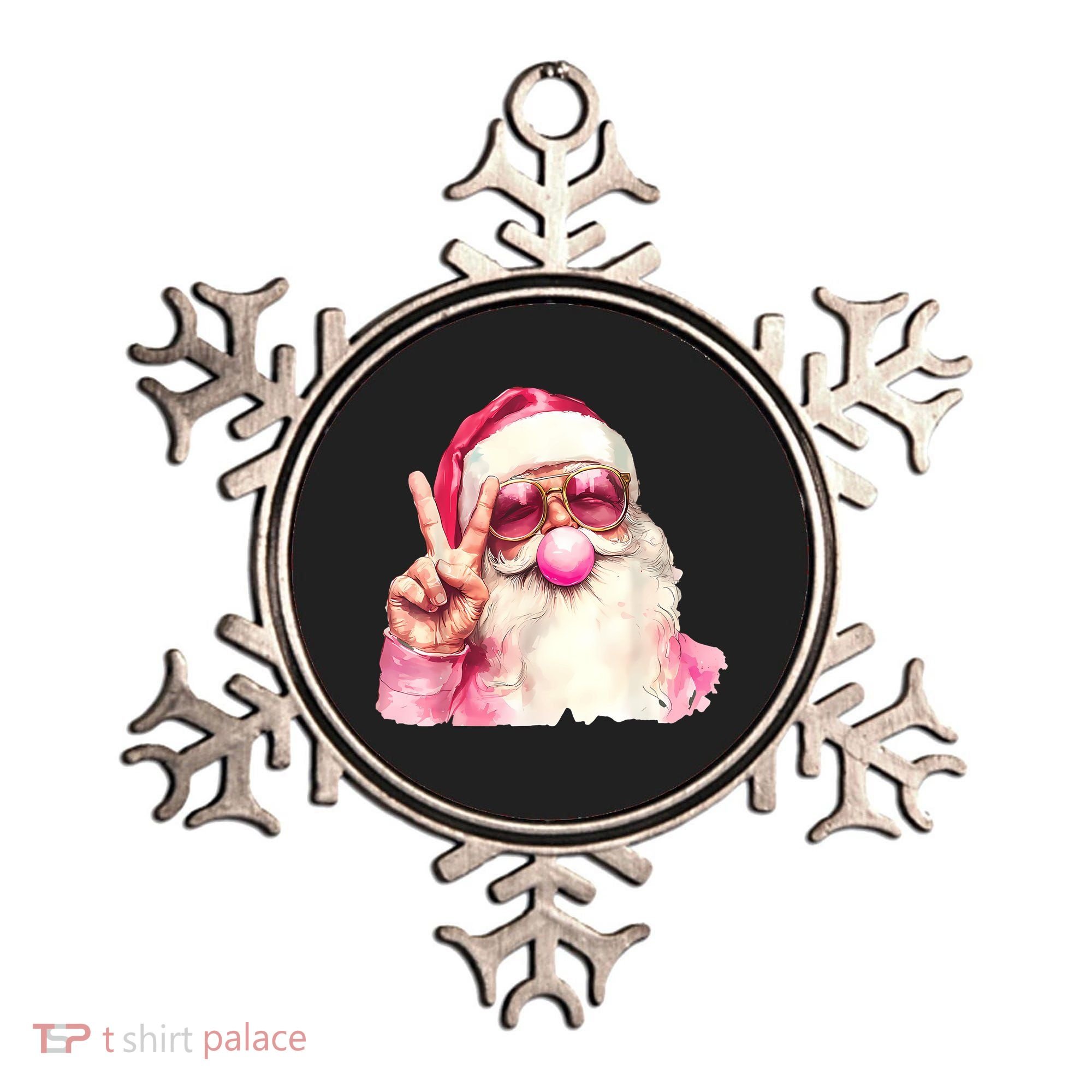 Santa Claus Blowing Sunglasses Christmas Ornament