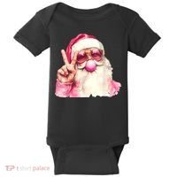 Santa Claus Blowing Sunglasses Christmas Baby Bodysuit thumb 0