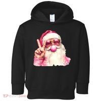 Santa Claus Blowing Sunglasses Christmas Toddler Hoodie thumb 0
