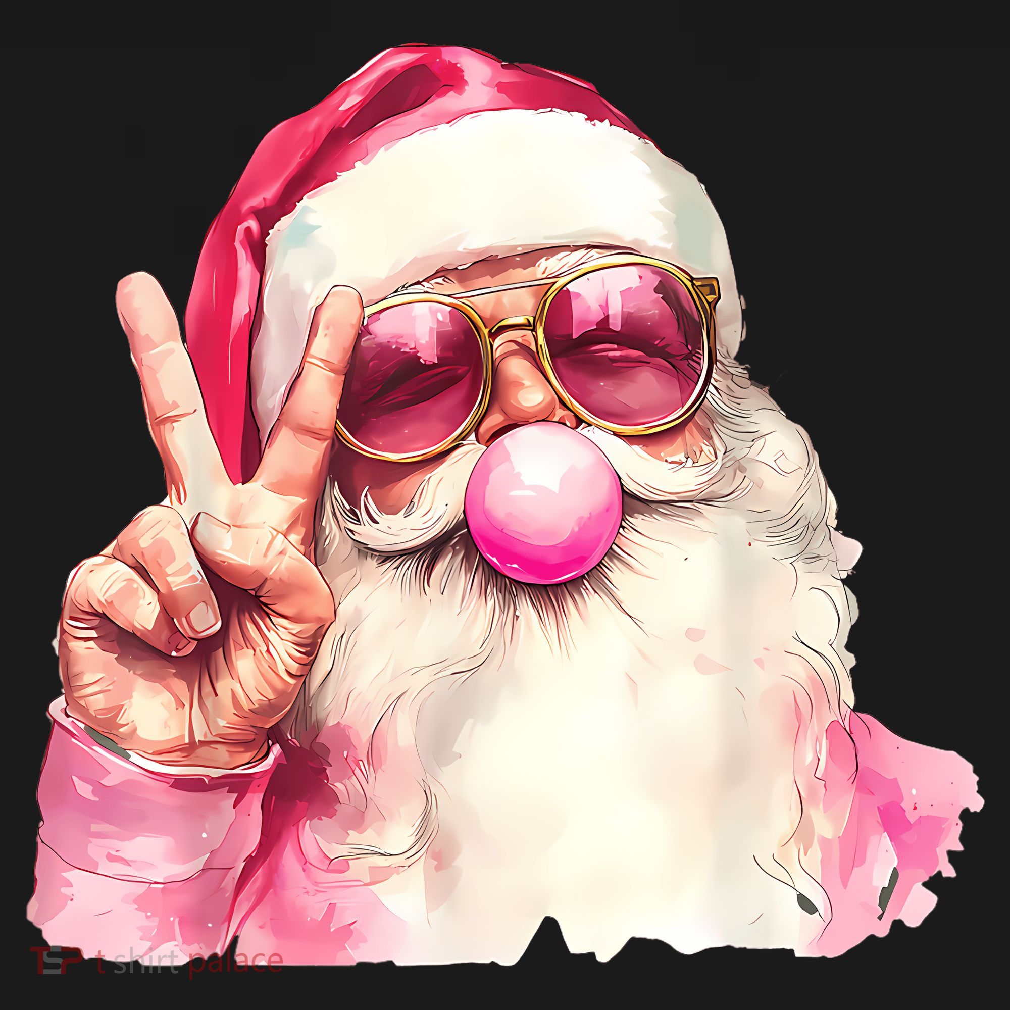 Santa Claus Blowing Sunglasses Christmas Toddler Hoodie