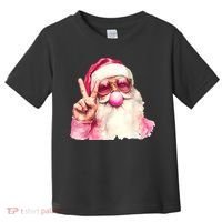 Santa Claus Blowing Sunglasses Christmas Toddler T-Shirt thumb 0