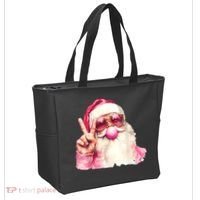 Santa Claus Blowing Sunglasses Christmas Tote Bag thumb 2
