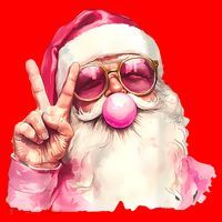 Santa Claus Blowing Sunglasses Christmas Santa Hat thumb 1