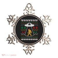 Santa Claus Bigfoot Ufo Sasquatch Ugly Christmas Sweater Gift Ornament thumb 0