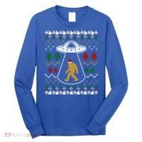 Santa Claus Bigfoot Ufo Sasquatch Ugly Christmas Sweater Gift Long Sleeve Shirt thumb 0