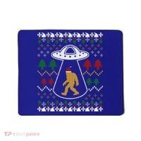 Santa Claus Bigfoot Ufo Sasquatch Ugly Christmas Sweater Gift Mousepad thumb 0