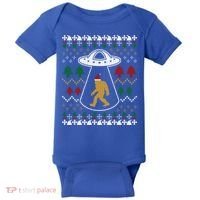 Santa Claus Bigfoot Ufo Sasquatch Ugly Christmas Sweater Gift Baby Bodysuit thumb 0