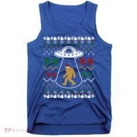 Santa Claus Bigfoot Ufo Sasquatch Ugly Christmas Sweater Gift Tank Top thumb 0
