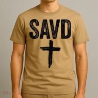 Saved Cross Bible Christian Believe Faith Jesus Savd T-Shirt thumb 3