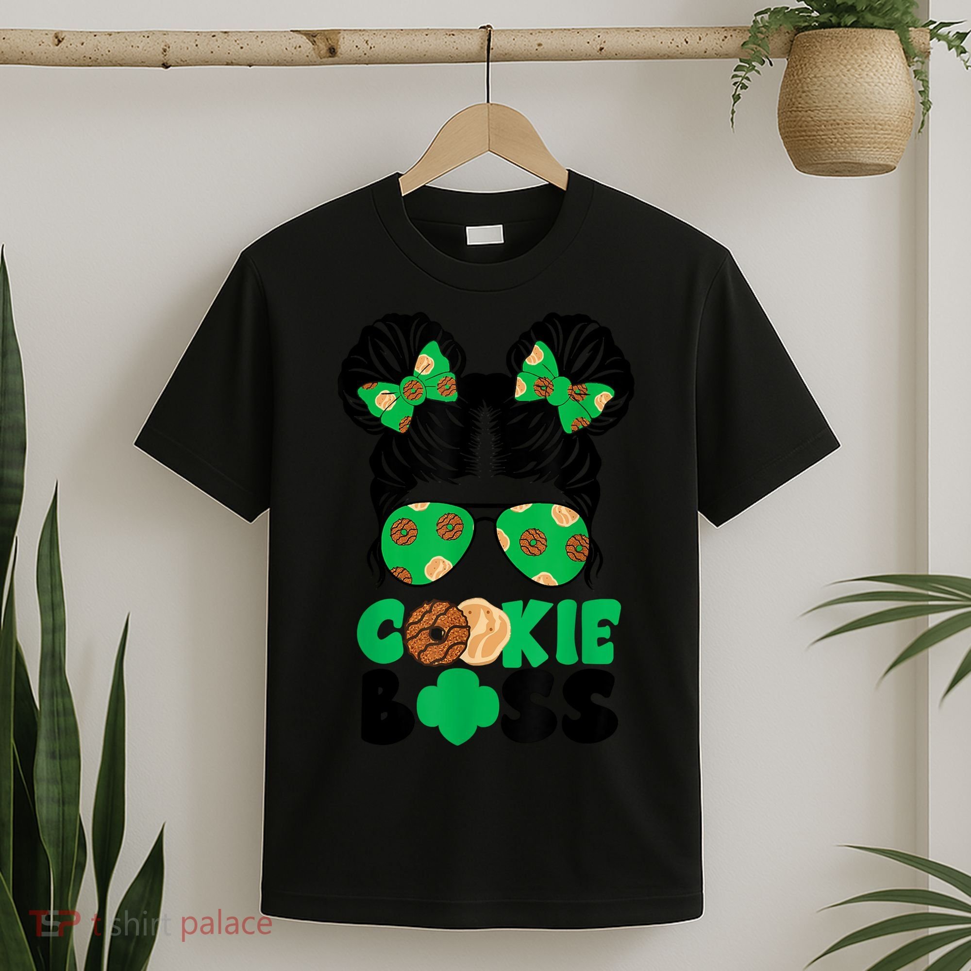 Scout Cookie Boss Kidlife Messy Bun Sunglasses T-Shirt
