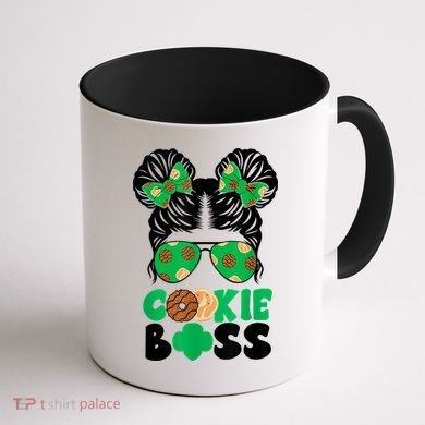 Scout Cookie Boss Kidlife Messy Bun Sunglasses Coffee Mug back