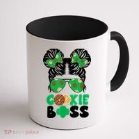 Scout Cookie Boss Kidlife Messy Bun Sunglasses Coffee Mug thumb 1