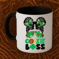 Scout Cookie Boss Kidlife Messy Bun Sunglasses Coffee Mug thumb 2