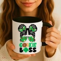 Scout Cookie Boss Kidlife Messy Bun Sunglasses Coffee Mug thumb 3