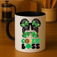 Scout Cookie Boss Kidlife Messy Bun Sunglasses Coffee Mug thumb 4