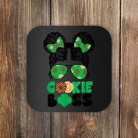 Scout Cookie Boss Kidlife Messy Bun Sunglasses Coaster thumb 0