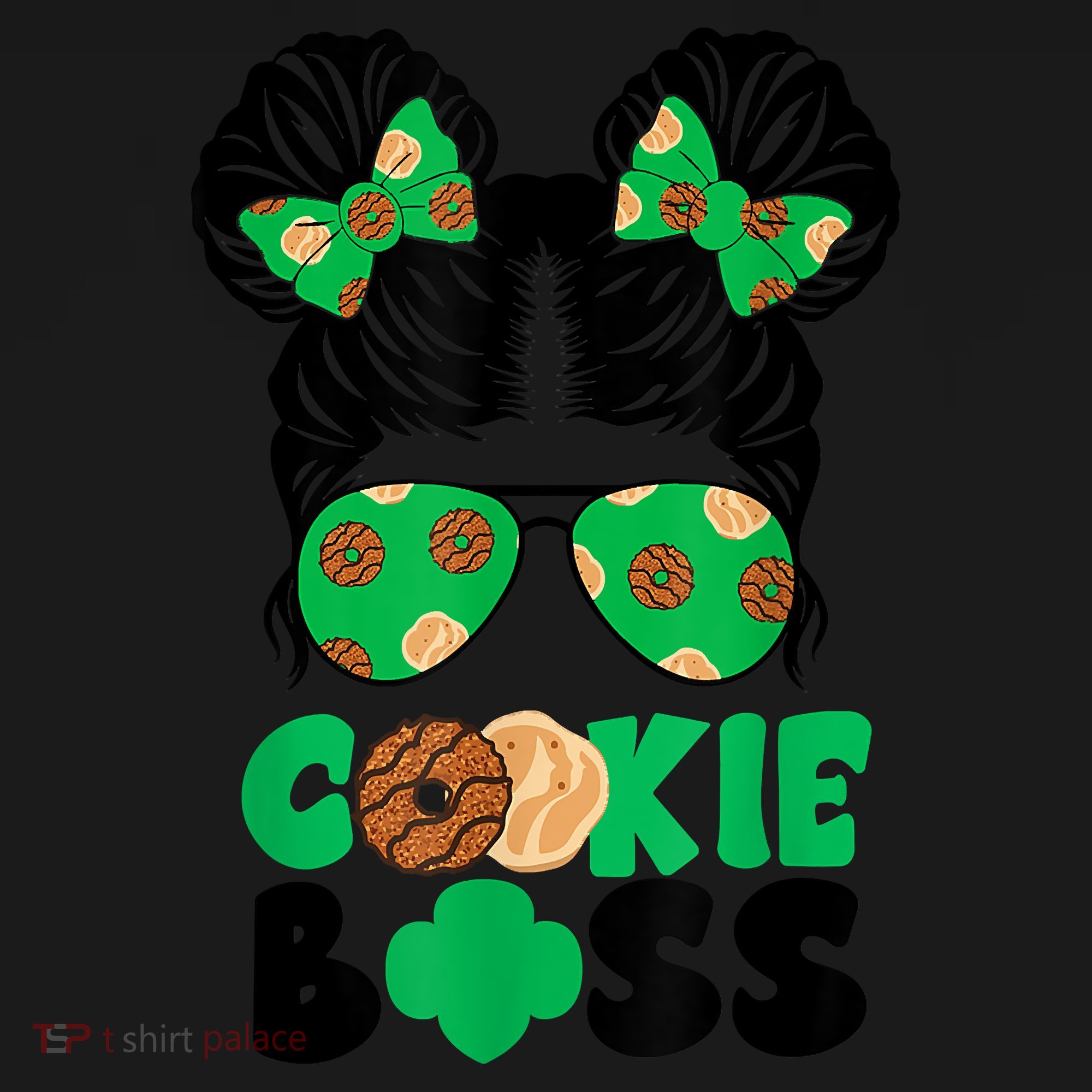 Scout Cookie Boss Kidlife Messy Bun Sunglasses Polo