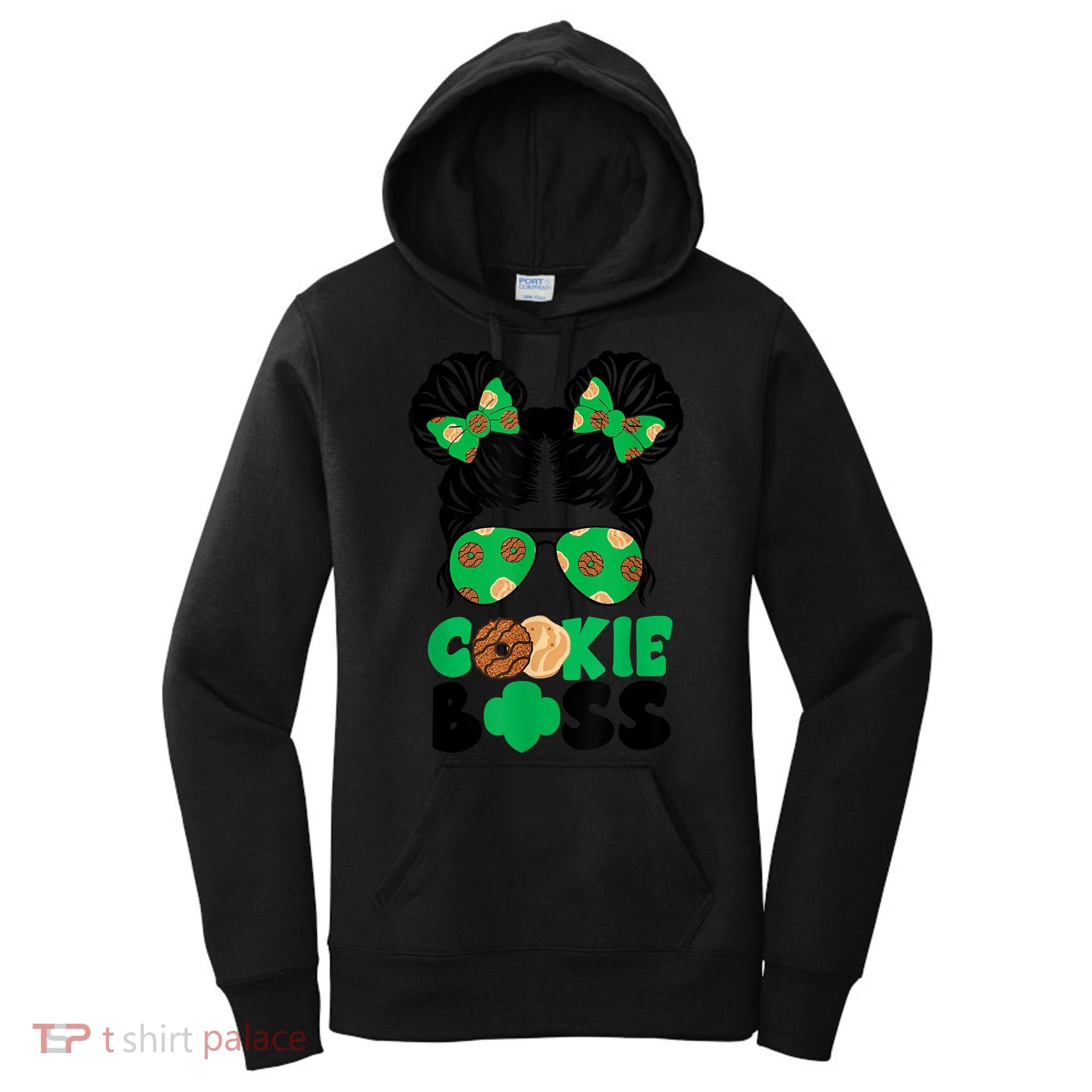 Scout Cookie Boss Kidlife Messy Bun Sunglasses Women's Hoodie
