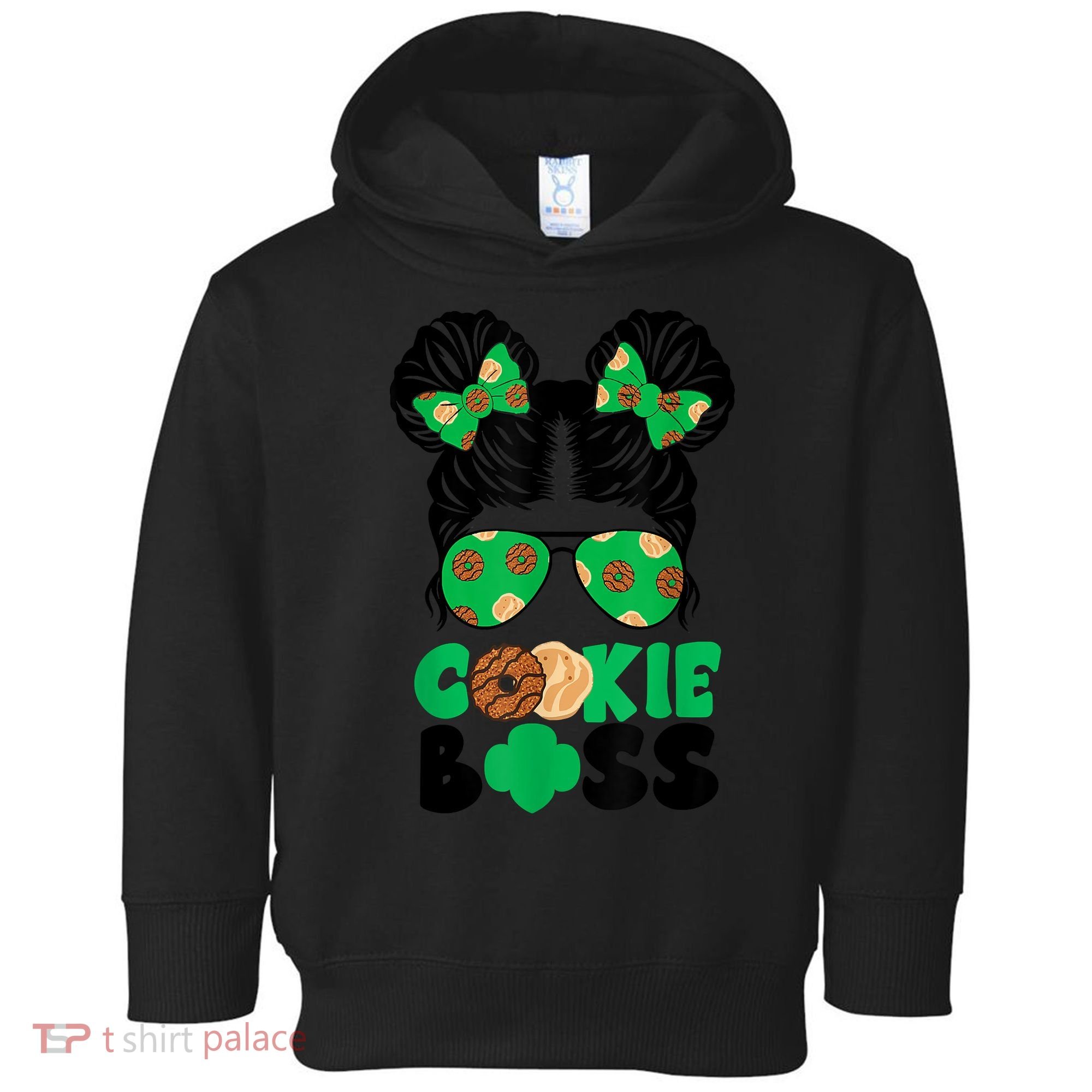 Scout Cookie Boss Kidlife Messy Bun Sunglasses Toddler Hoodie