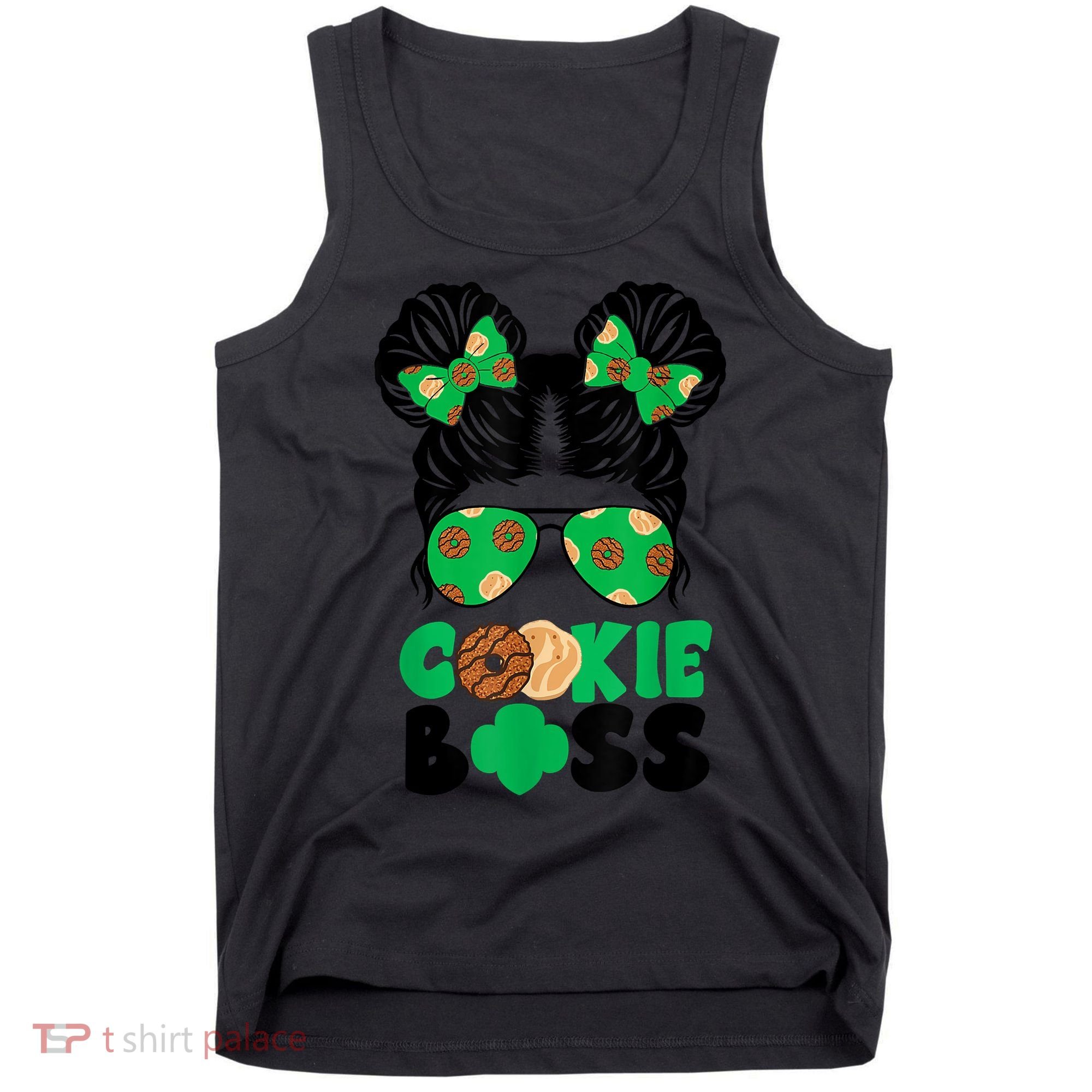 Scout Cookie Boss Kidlife Messy Bun Sunglasses Tank Top