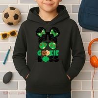 Scout Cookie Boss Kidlife Messy Bun Sunglasses Kids Hoodie thumb 2