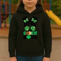 Scout Cookie Boss Kidlife Messy Bun Sunglasses Kids Hoodie thumb 3