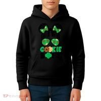 Scout Cookie Boss Kidlife Messy Bun Sunglasses Kids Hoodie thumb 4