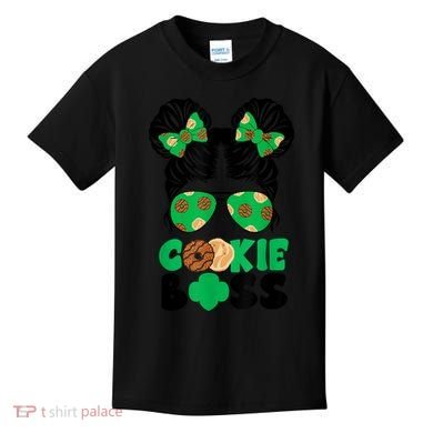 Scout Cookie Boss Kidlife Messy Bun Sunglasses Kids T-Shirt
