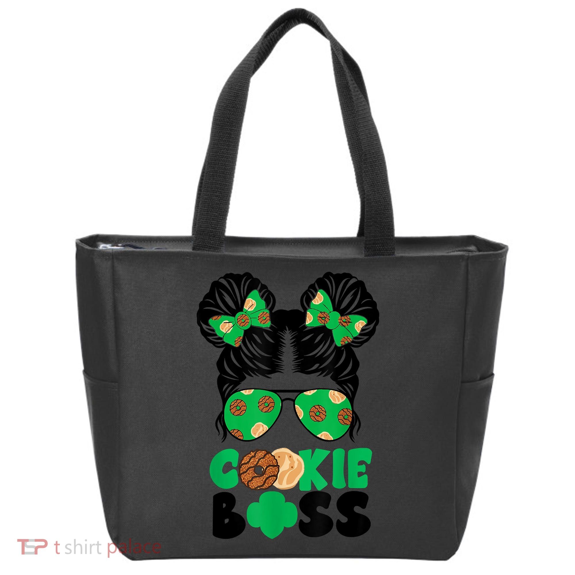 Scout Cookie Boss Kidlife Messy Bun Sunglasses Tote Bag