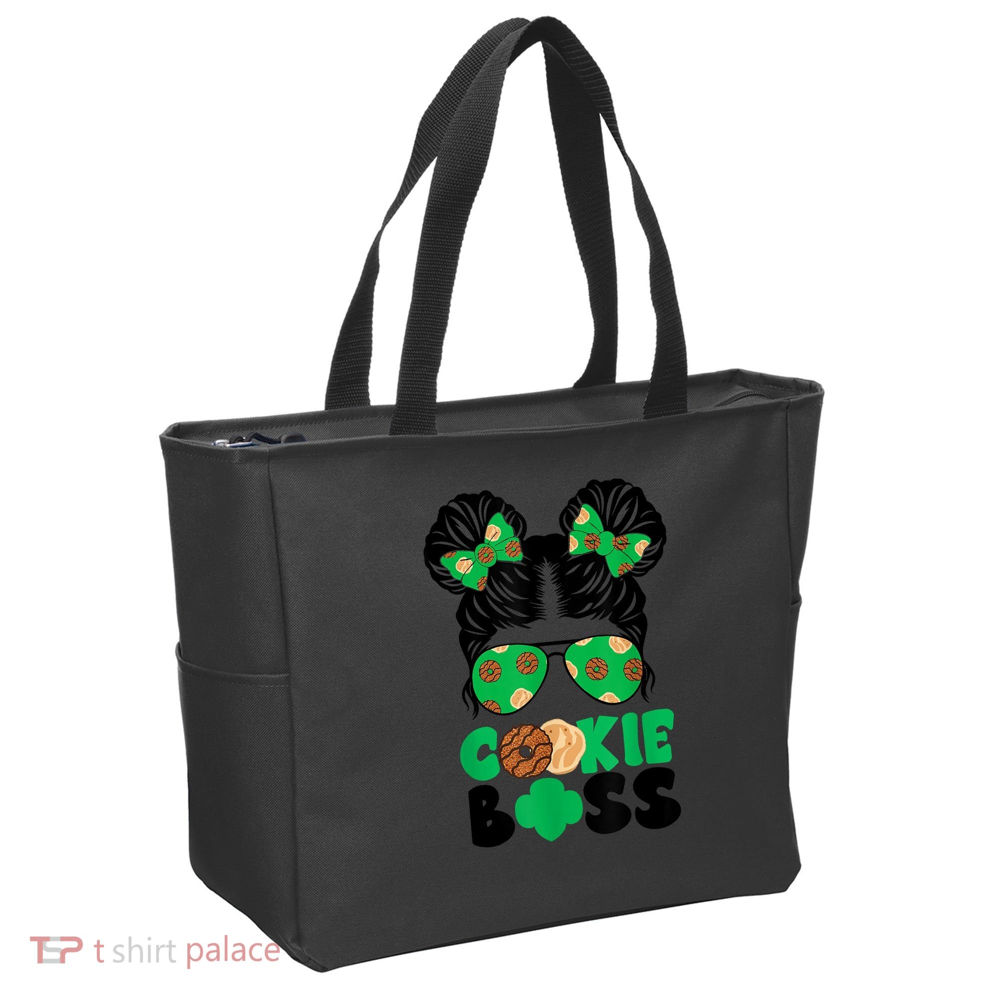 Scout Cookie Boss Kidlife Messy Bun Sunglasses Tote Bag