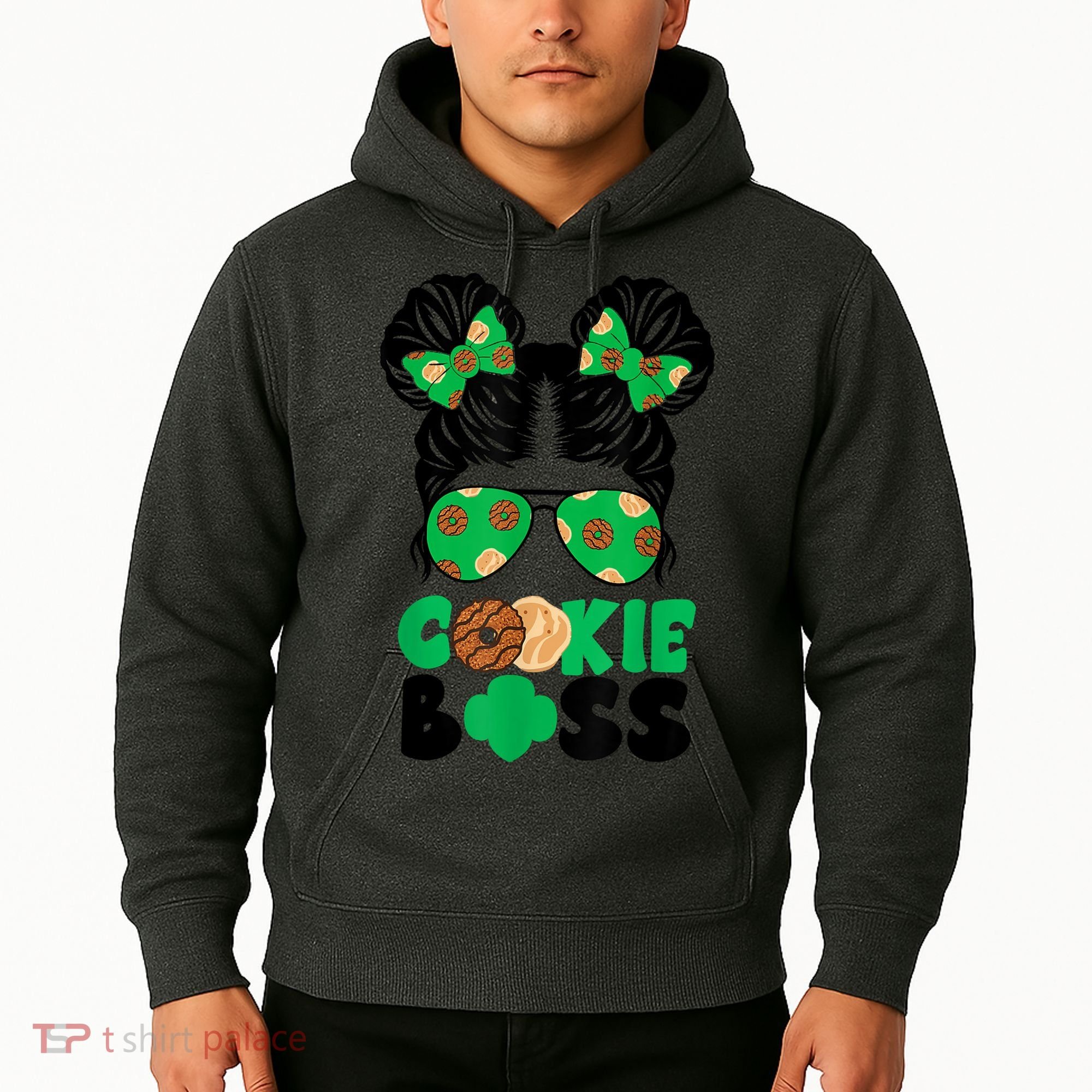 Scout Cookie Boss Kidlife Messy Bun Sunglasses Hoodie