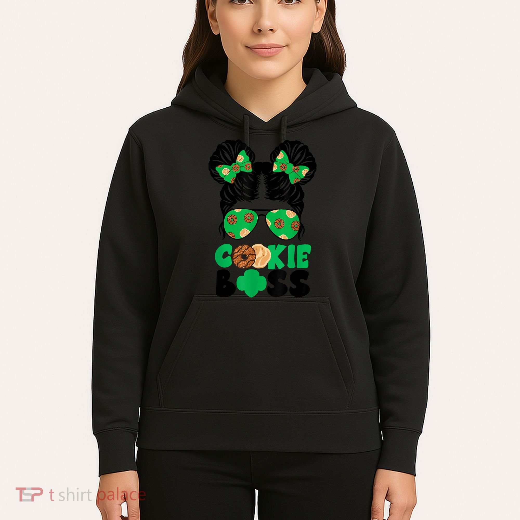 Scout Cookie Boss Kidlife Messy Bun Sunglasses Hoodie