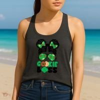 Scout Cookie Boss Kidlife Messy Bun Sunglasses Women's Tank Top thumb 2