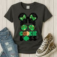 Scout Cookie Boss Kidlife Messy Bun Sunglasses Women's T-Shirt thumb 3
