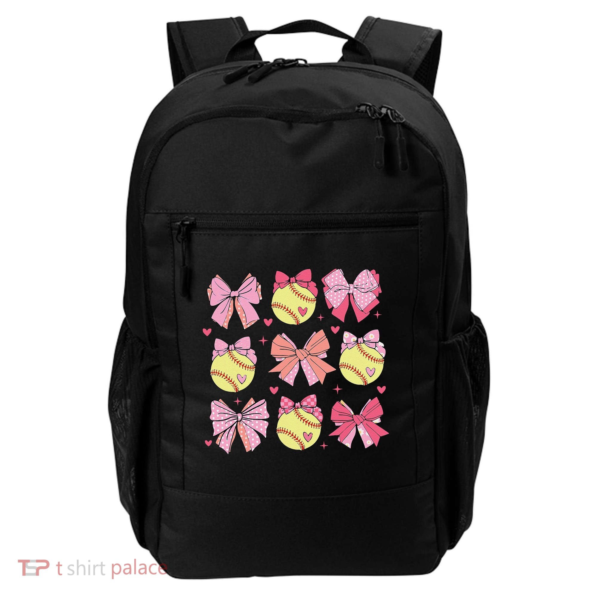 Softball Coquette Bow Softball Mom Mothers Day Softball Mama Backpack