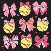 Softball Coquette Bow Softball Mom Mothers Day Softball Mama Tumbler thumb 3