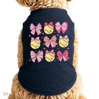 Softball Coquette Bow Softball Mom Mothers Day Softball Mama Doggie Tank thumb 0