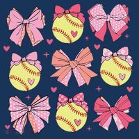 Softball Coquette Bow Softball Mom Mothers Day Softball Mama Hoodie thumb 7