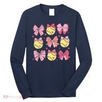 Softball Coquette Bow Softball Mom Mothers Day Softball Mama Long Sleeve Shirt thumb 0