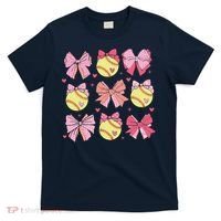 Softball Coquette Bow Softball Mom Mothers Day Softball Mama T-Shirt thumb 0